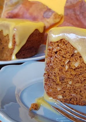 Foto de Bolo de abóbora e frutos secos com doce de ovo - Bimby