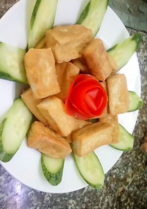 Hình của món Đậu hũ chiên.