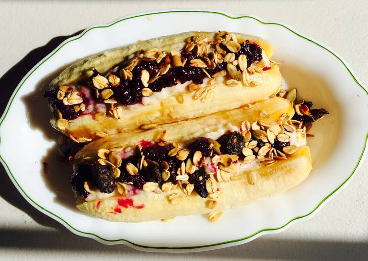 Recipe of Speedy Banana Split Oats and Jamun