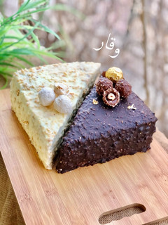 صورة لوصفة كيكة الفريرو والرفايالو 🍰رووعة