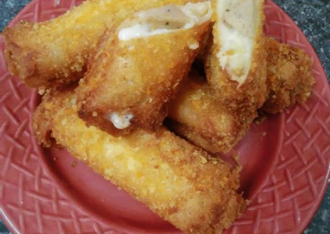 Risoles roti tawar sosis mayo keju susu