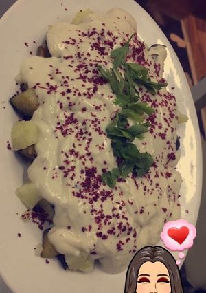صورة لوصفة سلطه البطاطس والباذنجان