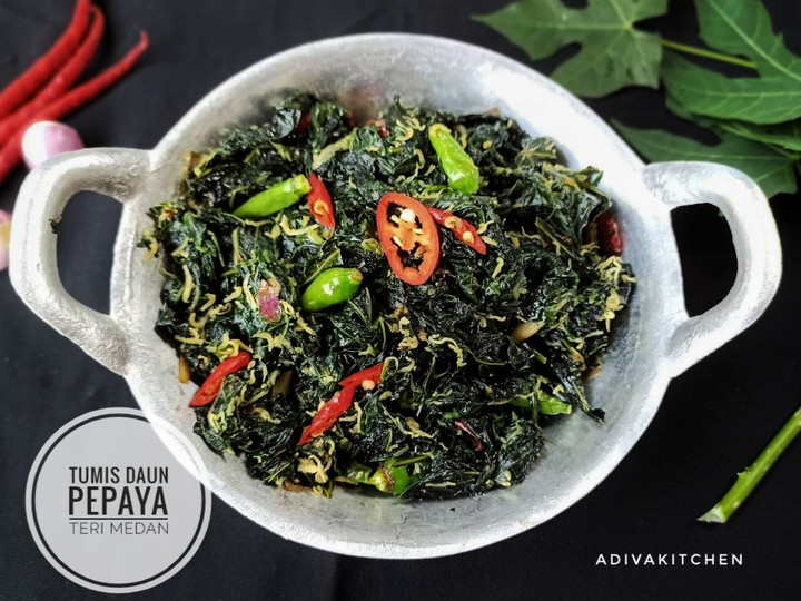Cara Gampang Membuat Tumis Daun Pepaya Teri Medan, Menggugah Selera