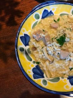 義大利雞肉野蕈燉飯 的食譜成品照片