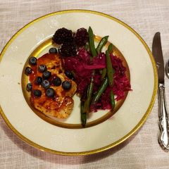 Blackberry-Sauced Pork Chops A picture of Blackberry-Sauced Pork Chops.