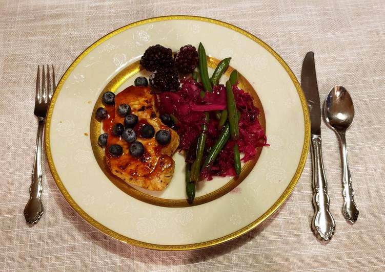 Step-by-Step Guide to Make Any-night-of-the-week Blackberry-Sauced Pork Chops