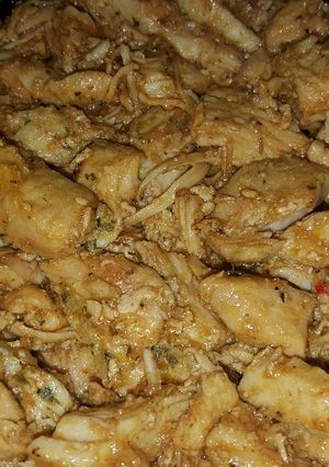 Una foto de Fajitas de pechugas de pollo con miel y BBQ
