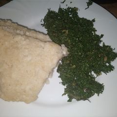 A picture of Cassava flour ugali.