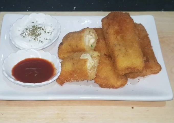 Chicken cheese bread roll Recipe