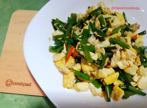 Foto resep Tumis tahu ulated (kembang bawang) pedas gurih
