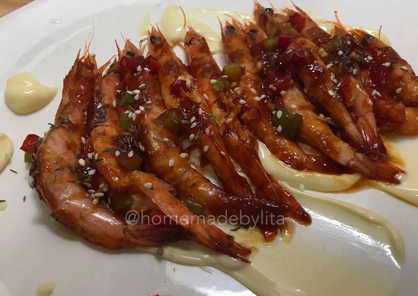 Udang panggang saos paprika #homemadebylita