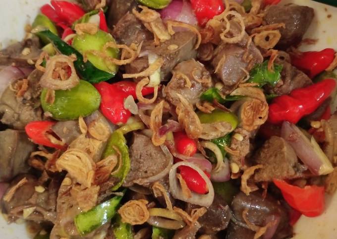 Resep Hati Ampela Pete Sambal Matah Anti Gagal