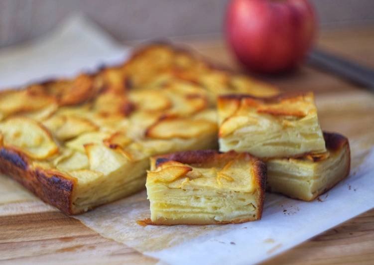 Simple Way to Make Quick French Apple Custard Cake