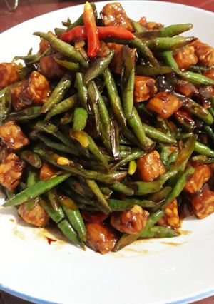 Foto resep Oseng Tempe Kacang Panjang Kecap Pedas