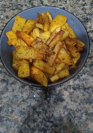 Una foto de Papas fritas al horno