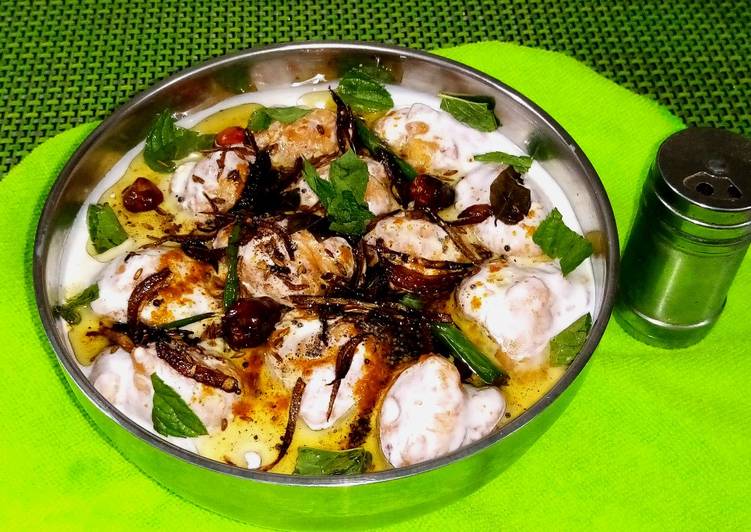 Steps to Make Quick Baghari dahi phulkiyan