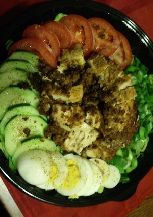 A picture of Panko Fried Chicken Salad.