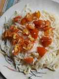 Fideos de arroz con cherry en airfryde