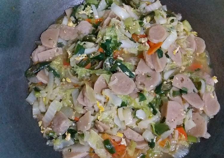 Orak arik bakso sawi Orak arik bakso sawi