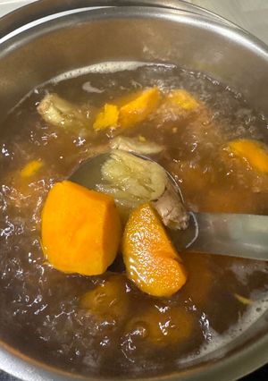 老薑地瓜甜湯（寒流暖心好幫手） 的食譜成品照片