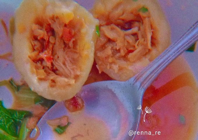 Resep: Cilok kuah ayam suir Enak