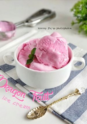 Foto resep Dragon Fruit Ice Cream