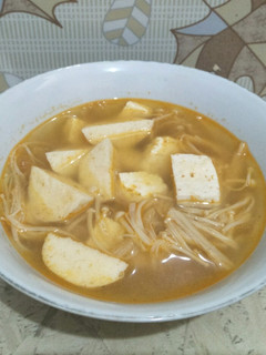 Foto resep Tomyam tahu susu baso ikan enoki