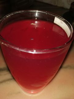 A picture of Chilled roohafza sarbet.