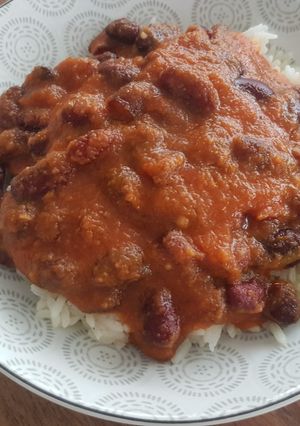 Une photo de Rajma (haricots rouge à l'indienne)