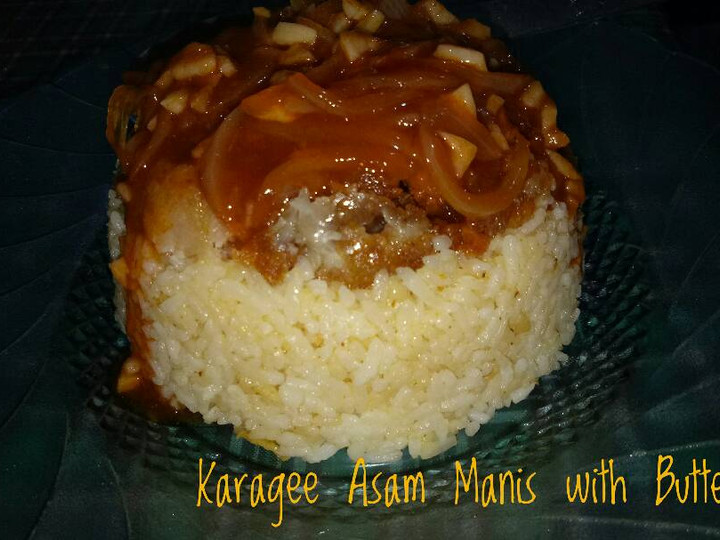 Langkah Mudah untuk Membuat Karagee Asam Manis with Butter Rice, Lezat