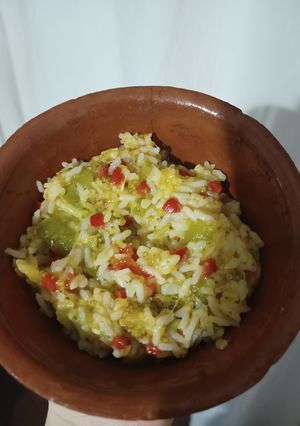 Una foto de Arroz cremoso con vegetales (apto APLV)