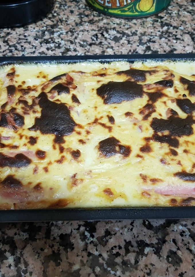 Una foto de Puerros gratinados