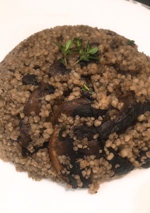 A picture of Mushroom and Garlic Couscous.