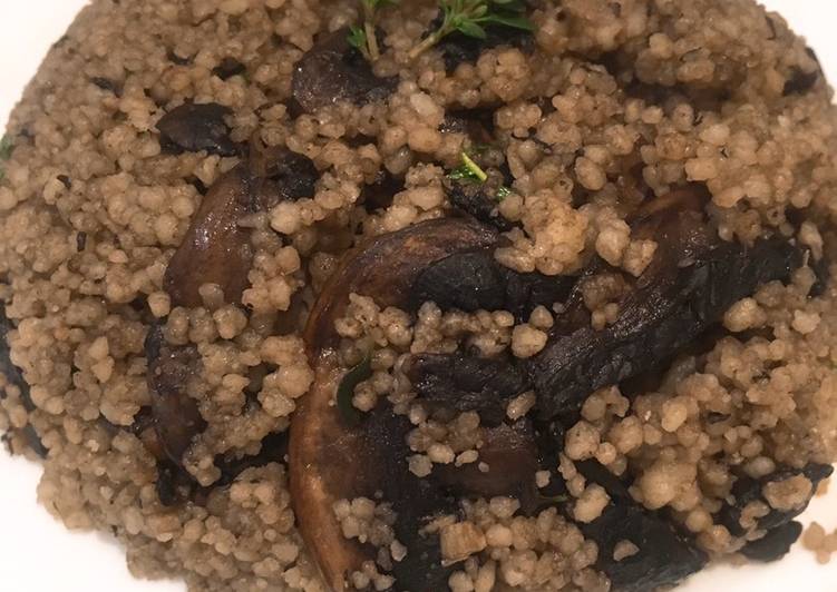 Mushroom and Garlic Couscous