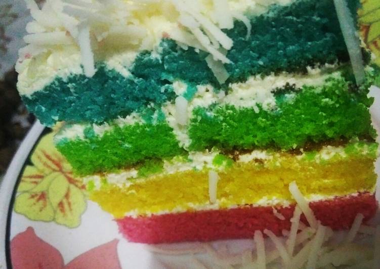 Rahasia Bikin Rainbow Cake kukus yang Bikin Ngiler
