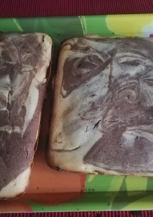 Una foto de Queque marmolado