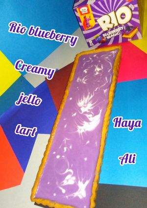 A picture of Rio blueberry Creamy jello tart.