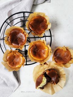 Foto resep Vanilla Chocolate Basque Burnt Cheesecake (Mini)
