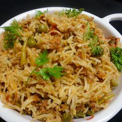 A picture of Keema Pulao.