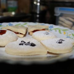 A picture of Biscuits- Jam filled, Jam topped, Chocolate chip.