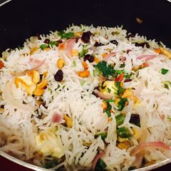 A picture of Mushroom (veggie) Dum Biriyani .