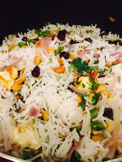 A picture of Mushroom (veggie) Dum Biriyani .