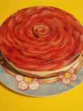 Cheesecake allo yogurt e pesche noci