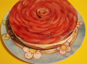 Foto di Cheesecake allo yogurt e pesche noci