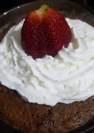 A picture of Brownie in microwave.