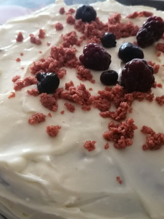 Una foto de Pastel Red Velvet keto🎂
