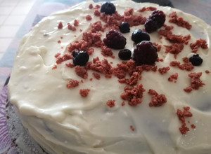 Una foto de Pastel Red Velvet keto🎂