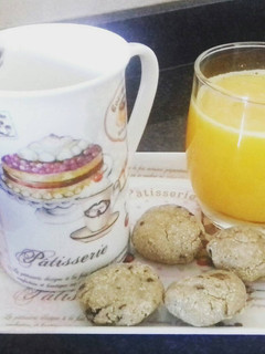 Una foto de Cookies de avena de croisant al microondas