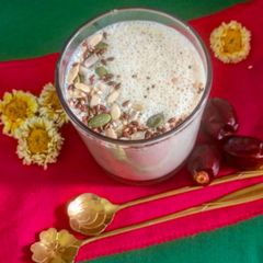 A picture of Almond Date Smoothie/ Delicious And Nutritious Badam Khajoor Shake For Sehri ✨.