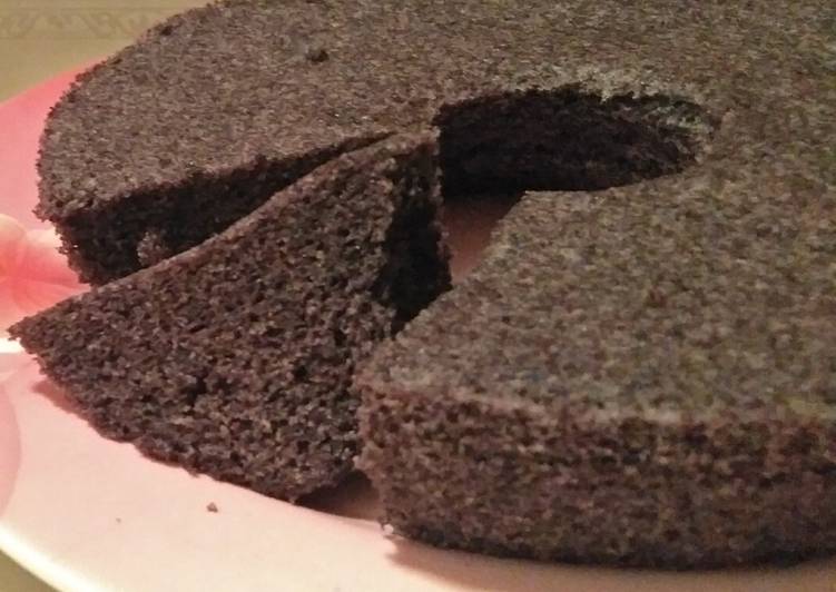 Bolu kukus ketan hitam (takaran sendok)